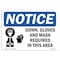 Signmission OSHA, Gown Gloves & Mask Required In This Room, 10in X 7in Rigid Plastic, 10" W, 7" H, Landscape OS-NS-P-710-L-15746 - alternate 1